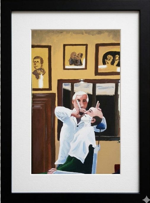Barber displayed in a room setting 1
