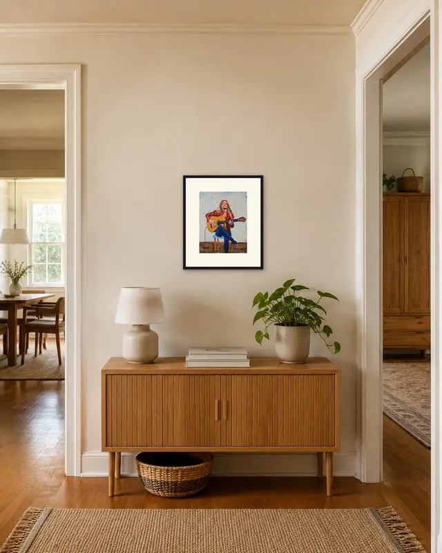 B-flat displayed in a room setting 2
