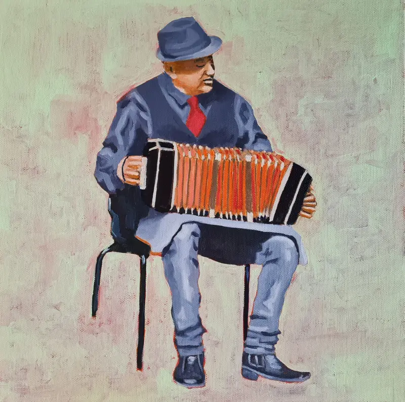 Bandoneon Man — Oil on canvas