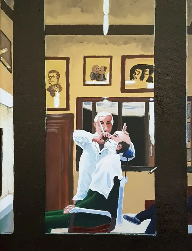 Barber — Oil on canvas