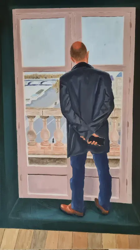 Homage to CAILLEBOTTE — Oil on canvas
