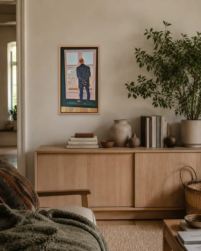 Homage to CAILLEBOTTE displayed in a room setting 1
