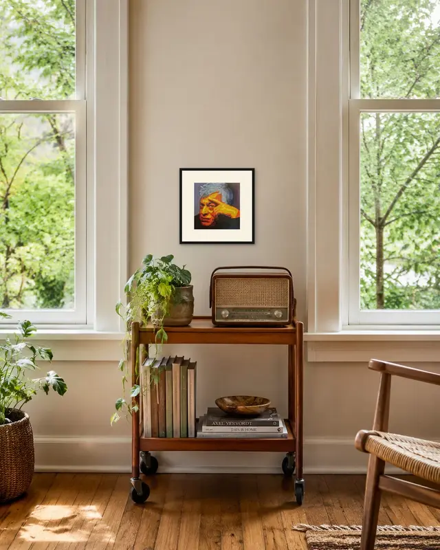 El trovador displayed in a room setting 2