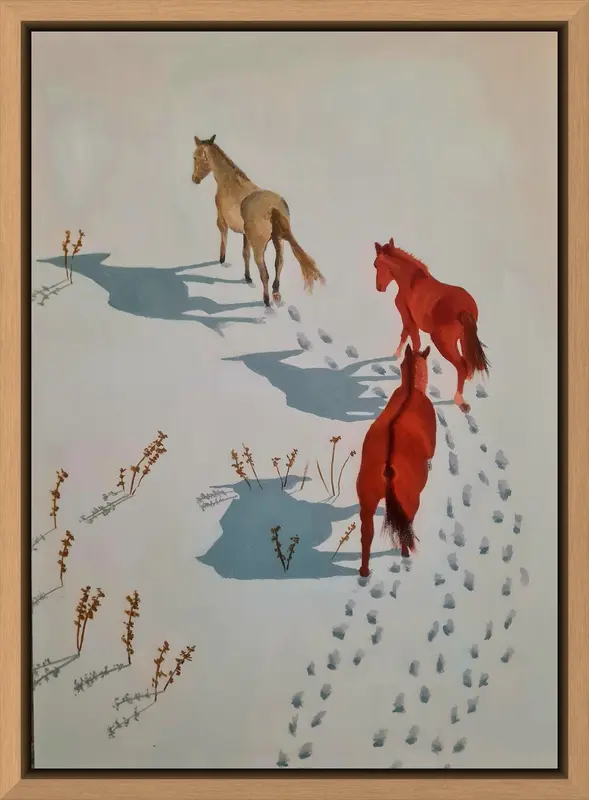 Lost on the snow shown in frame 2