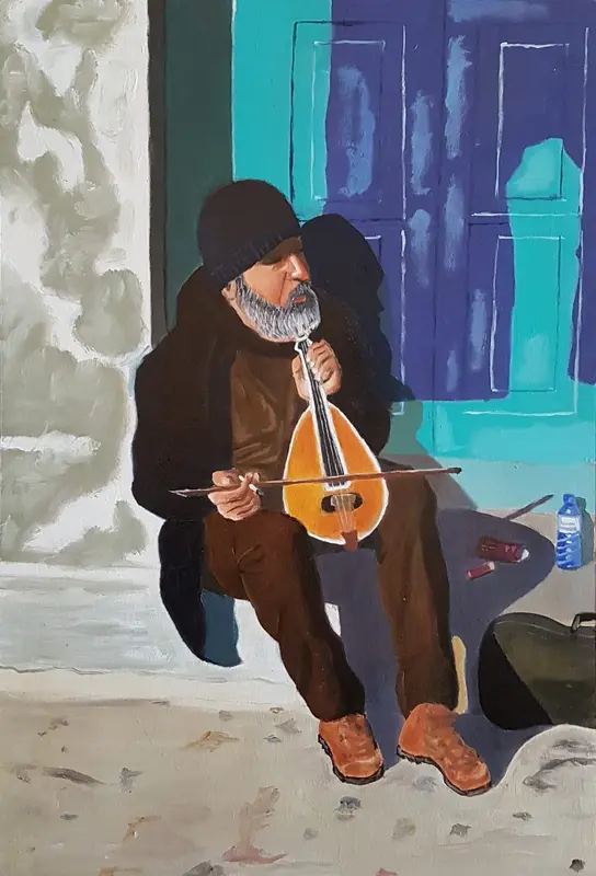 Lyre — Oil on canvas