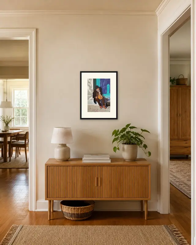 Lyre displayed in a room setting 2