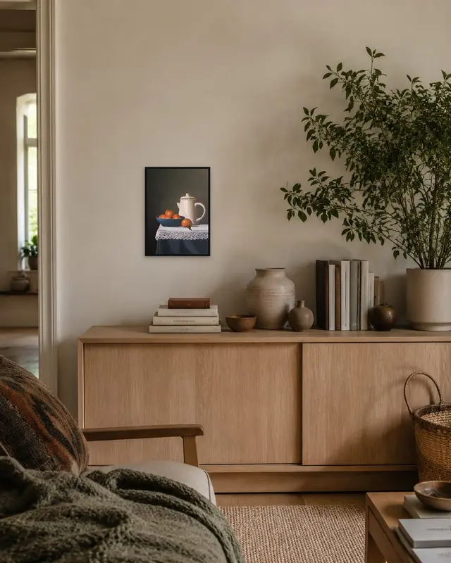 Mandarins displayed in a room setting 1