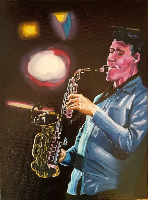 Night Jazz — Oil on canvas