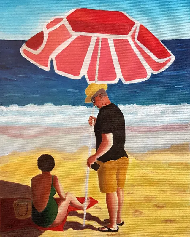 Pablo and Françoise — Oil on canvas