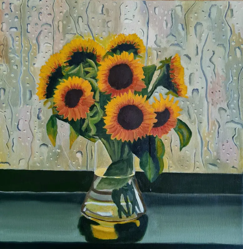 Rain Flowers — Oil on canvas
