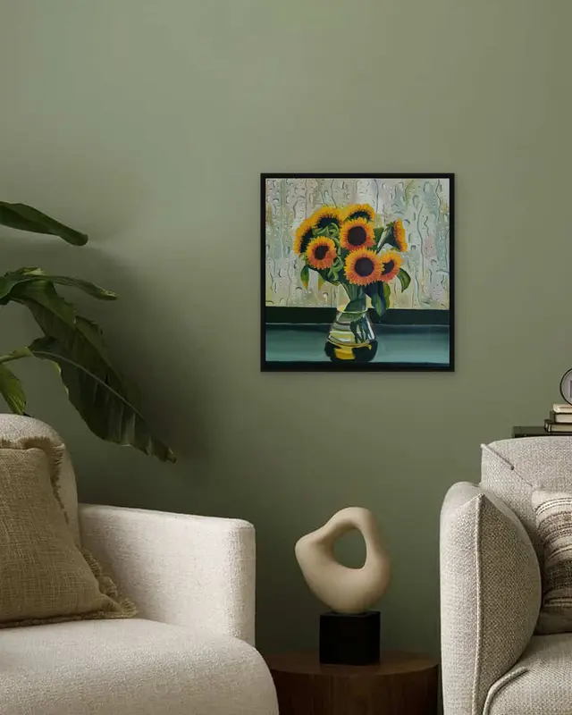 Rain Flowers displayed in a room setting 1