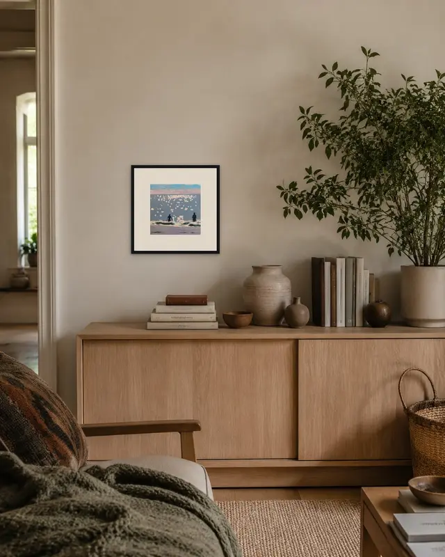 Sunset displayed in a room setting 1