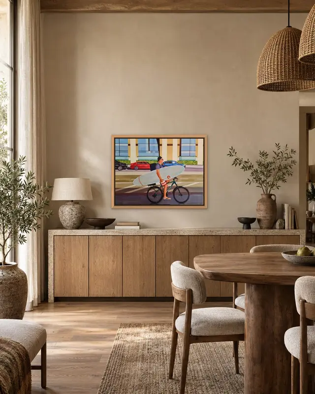 Surfing displayed in a room setting 3