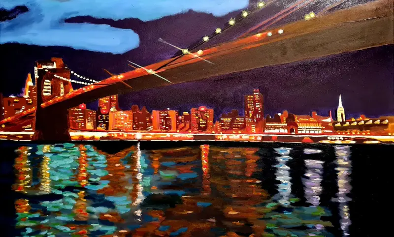 The Bridge — Oil on canvas