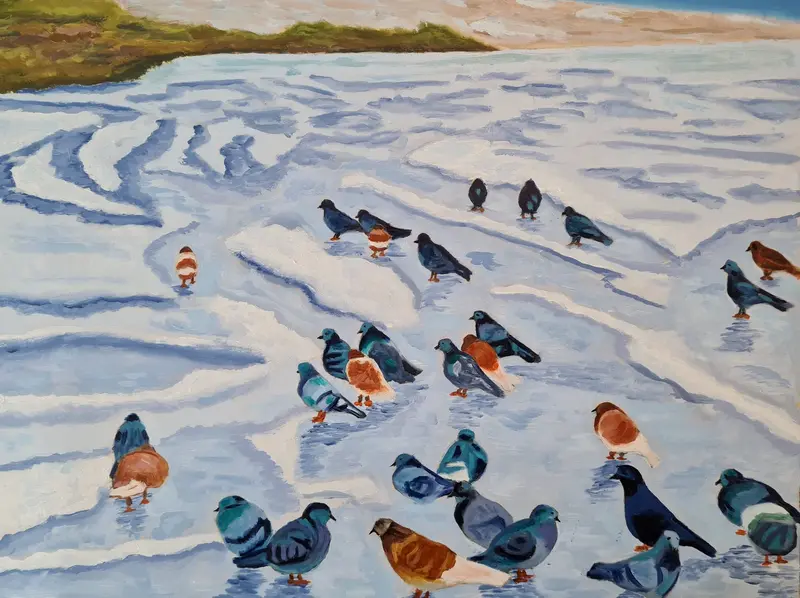 The collectors — Oil on canvas