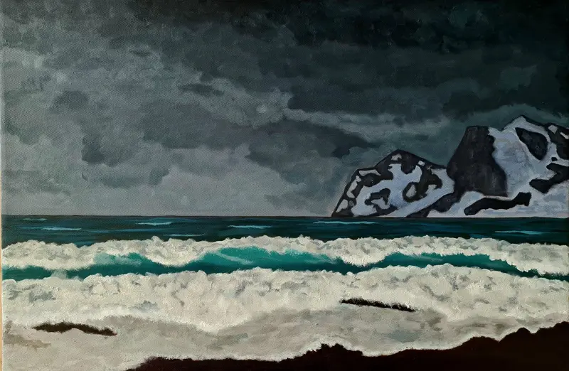 The drakest dark — Oil on canvas