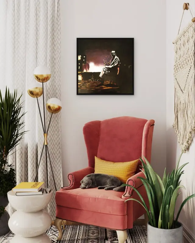 The Jazz king displayed in a room setting 1