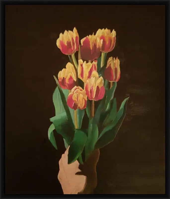 Tulips shown in frame 2