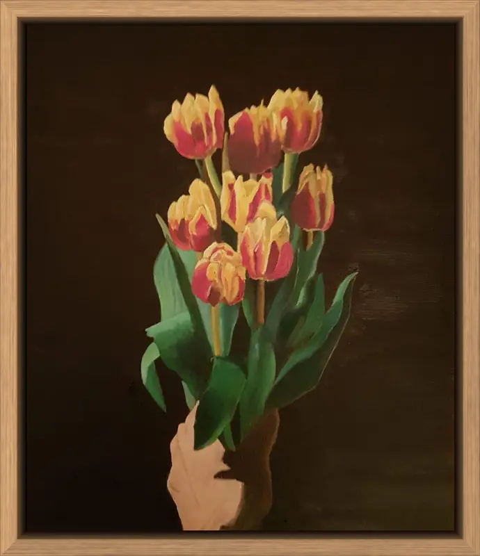 Tulips shown in frame 3