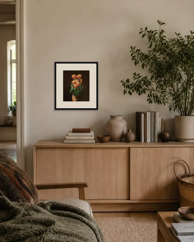 Tulips displayed in a room setting 1