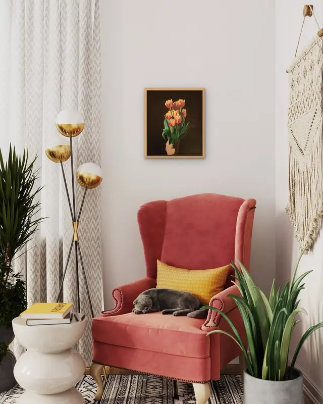 Tulips displayed in a room setting 3