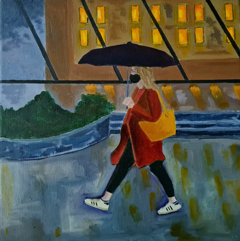 Walk safe — Oil on canvas