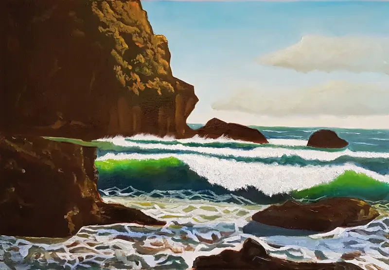 Waves — Oil on canvas