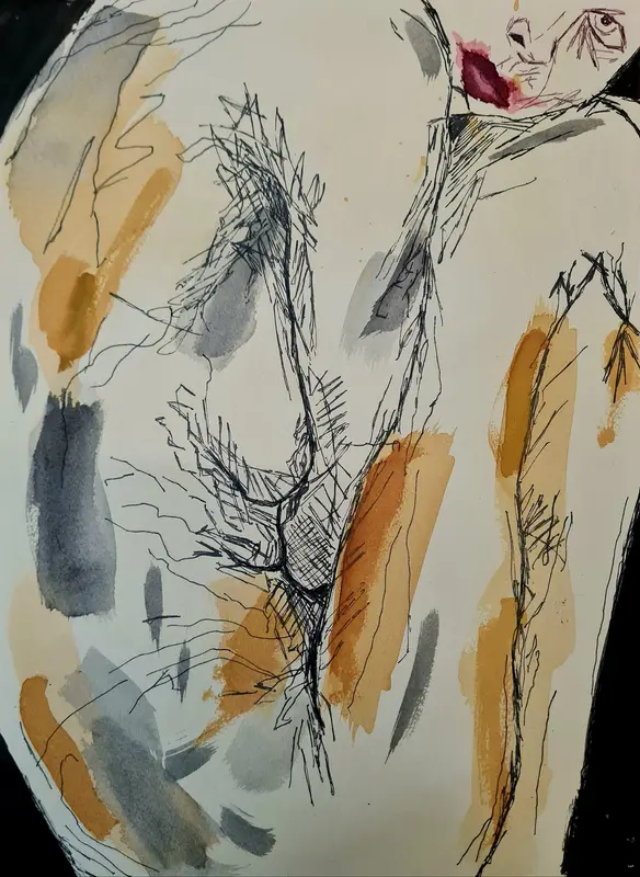 Sadness — Watercolor on paper