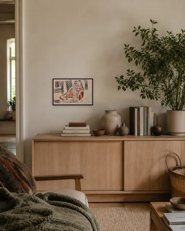 What are you looking on displayed in a room setting 1